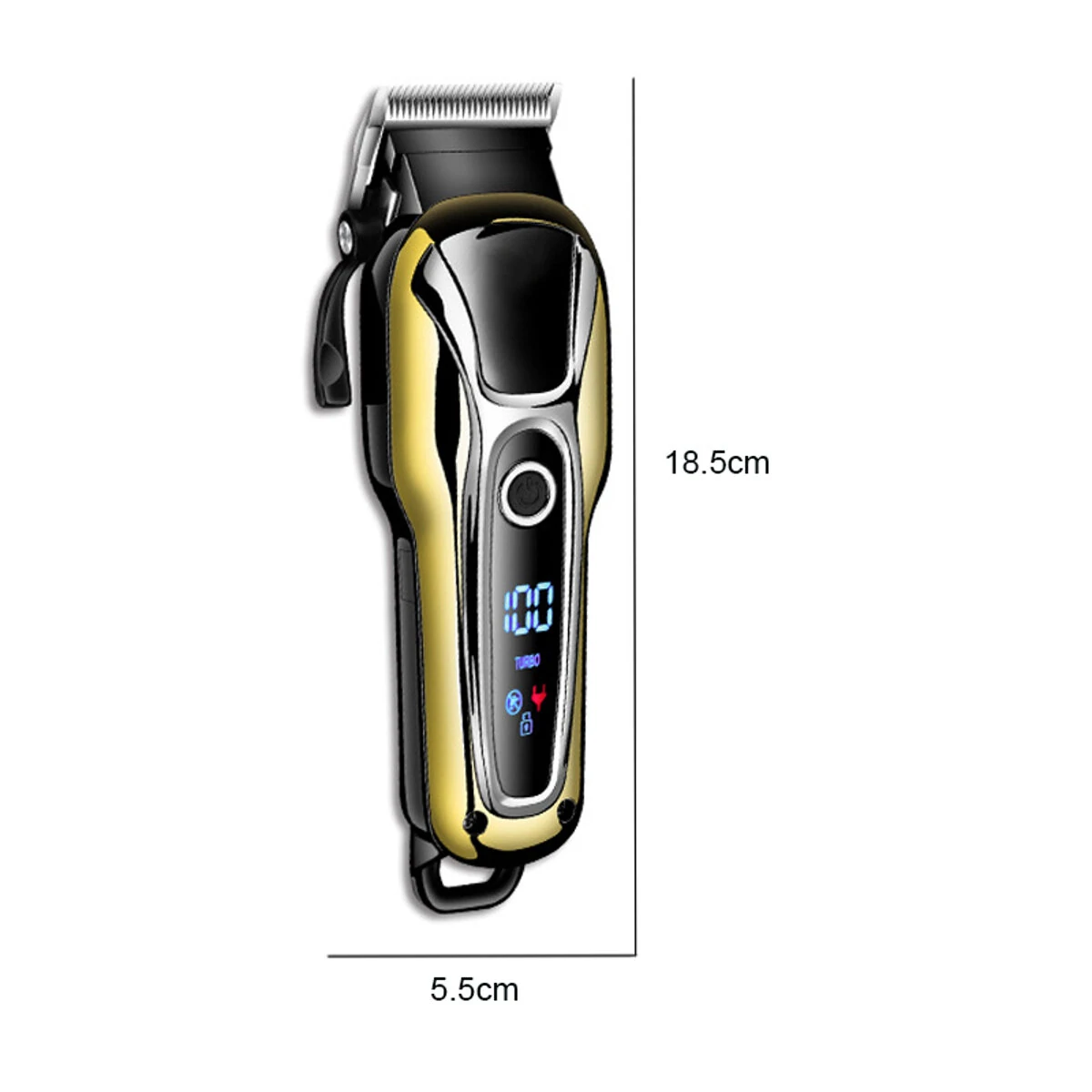 (image for) Kemei KM-1990PG 100-240V Rechargeable Hair Trimmer Professional Hair Clipper Hair Cutting Beard